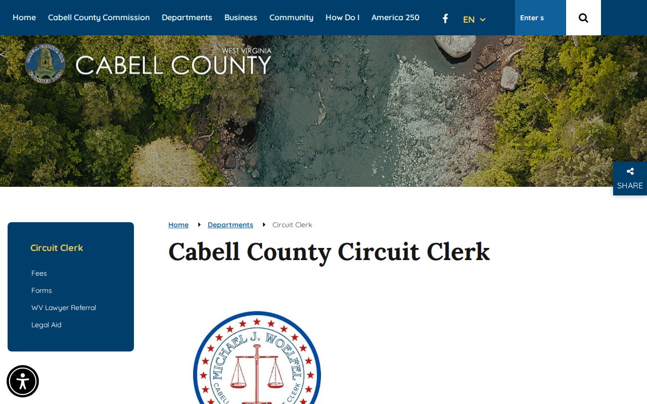 Cabell County criminal court cases Circuit Clerk office