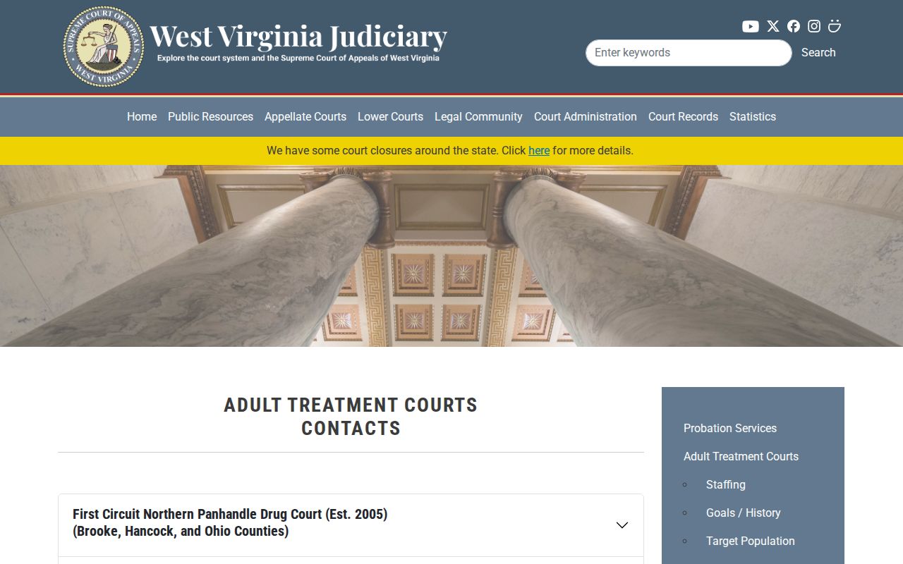 Cabell County criminal court cases Adult Drug Court contacts