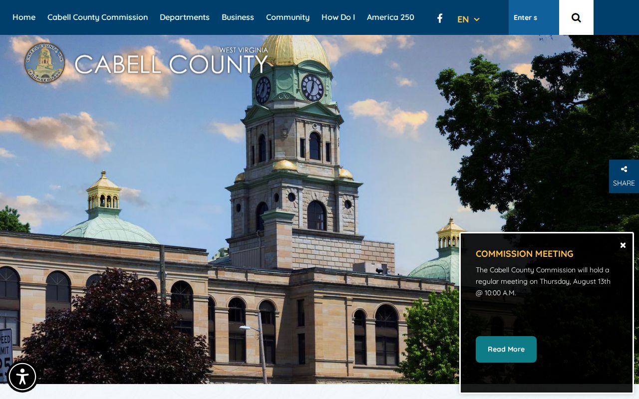 Cabell County criminal history government records entry point