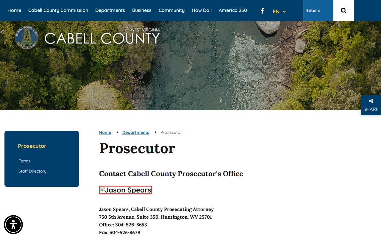 Cabell County prosecutor source related to sex offender law enforcement