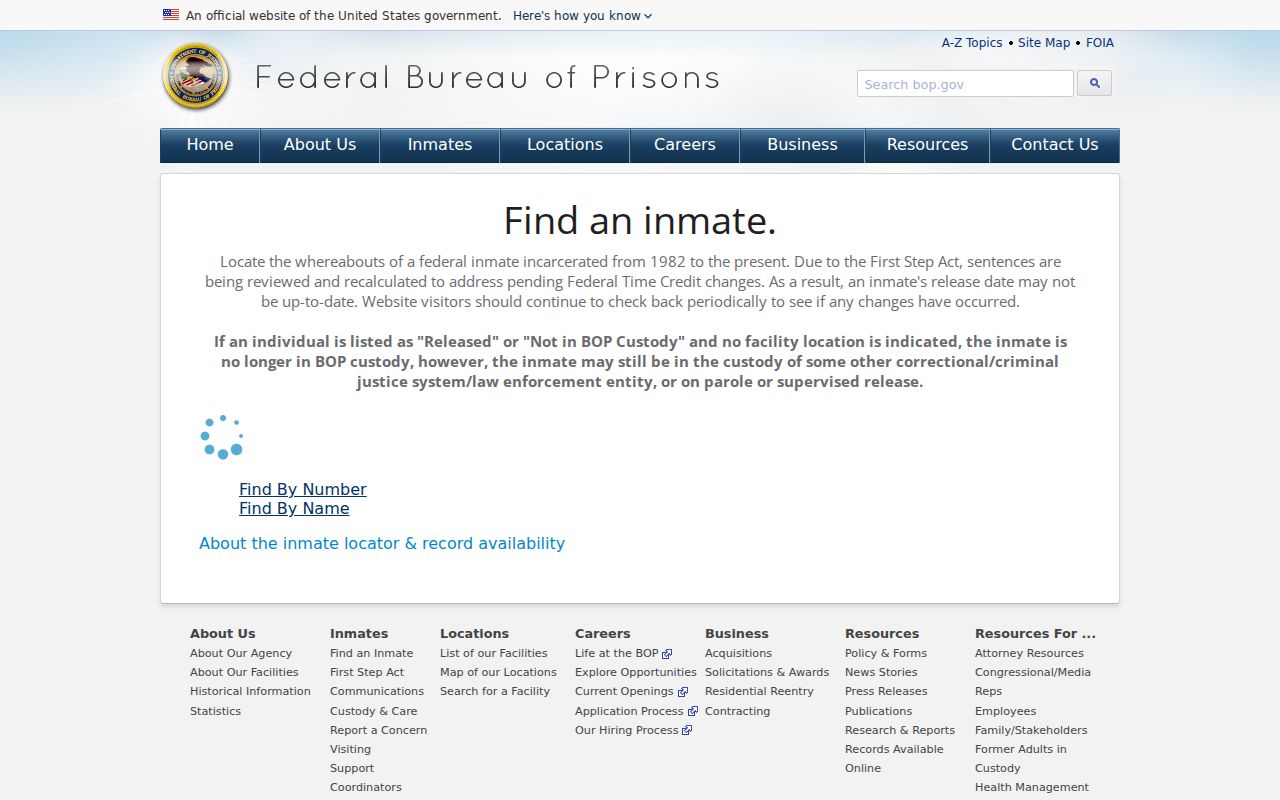 Federal inmate locator distinguished from Cabell County sex offender registry records
